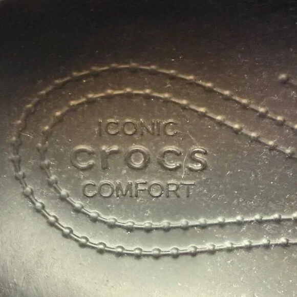 Crocs Platform Sandals Floral Print Purple Black w/Flower Croc Charms - Picture 8 of 10